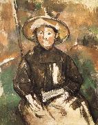 Paul Cezanne, children wearing straw hat